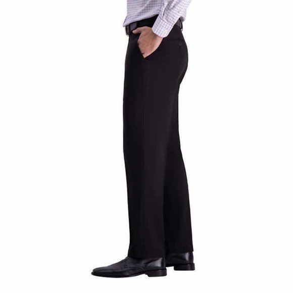 Haggar Men's Super Flex Waistband Comfort Performance Straight Pants, Size 32x29 - Picture 4 of 5